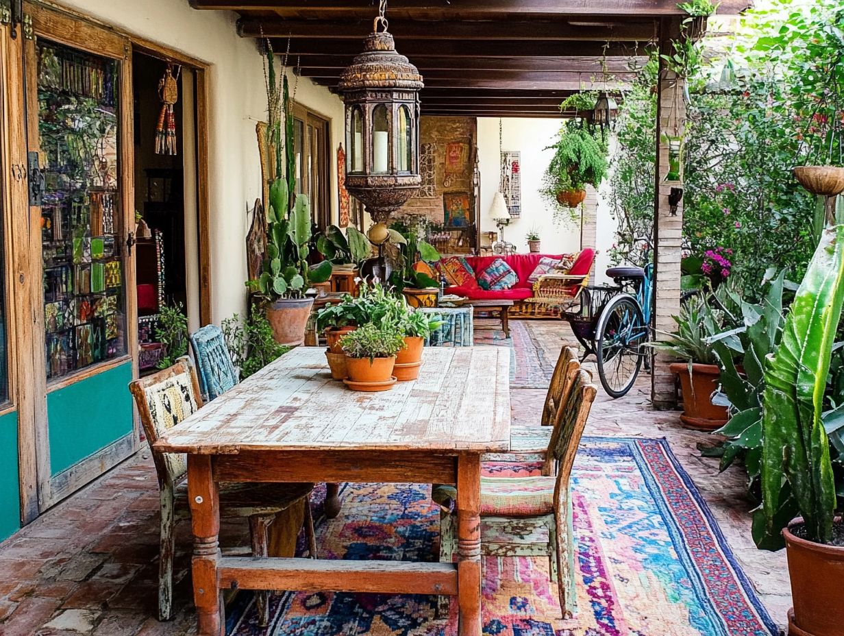 Antique patio decor ideas with vintage finds.