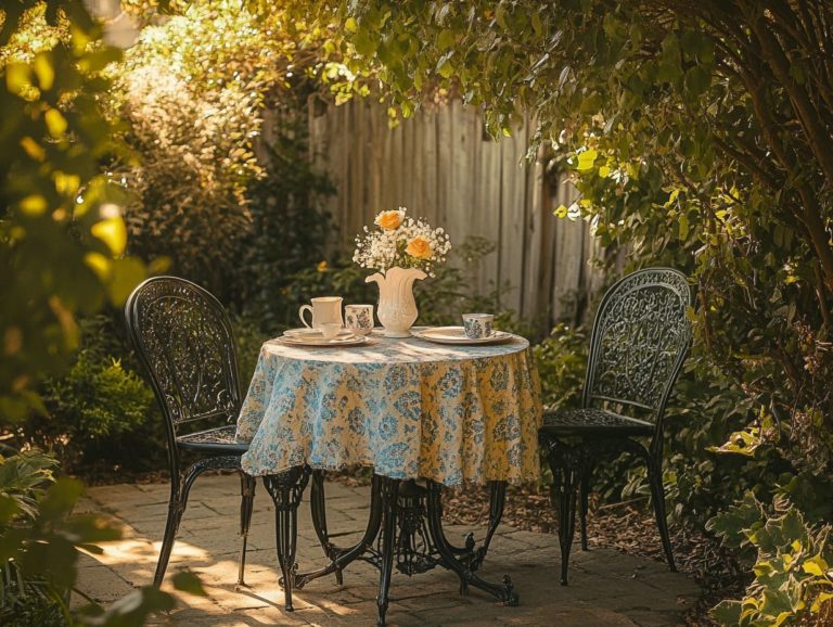 How to Style an Outdoor Vintage Bistro Set