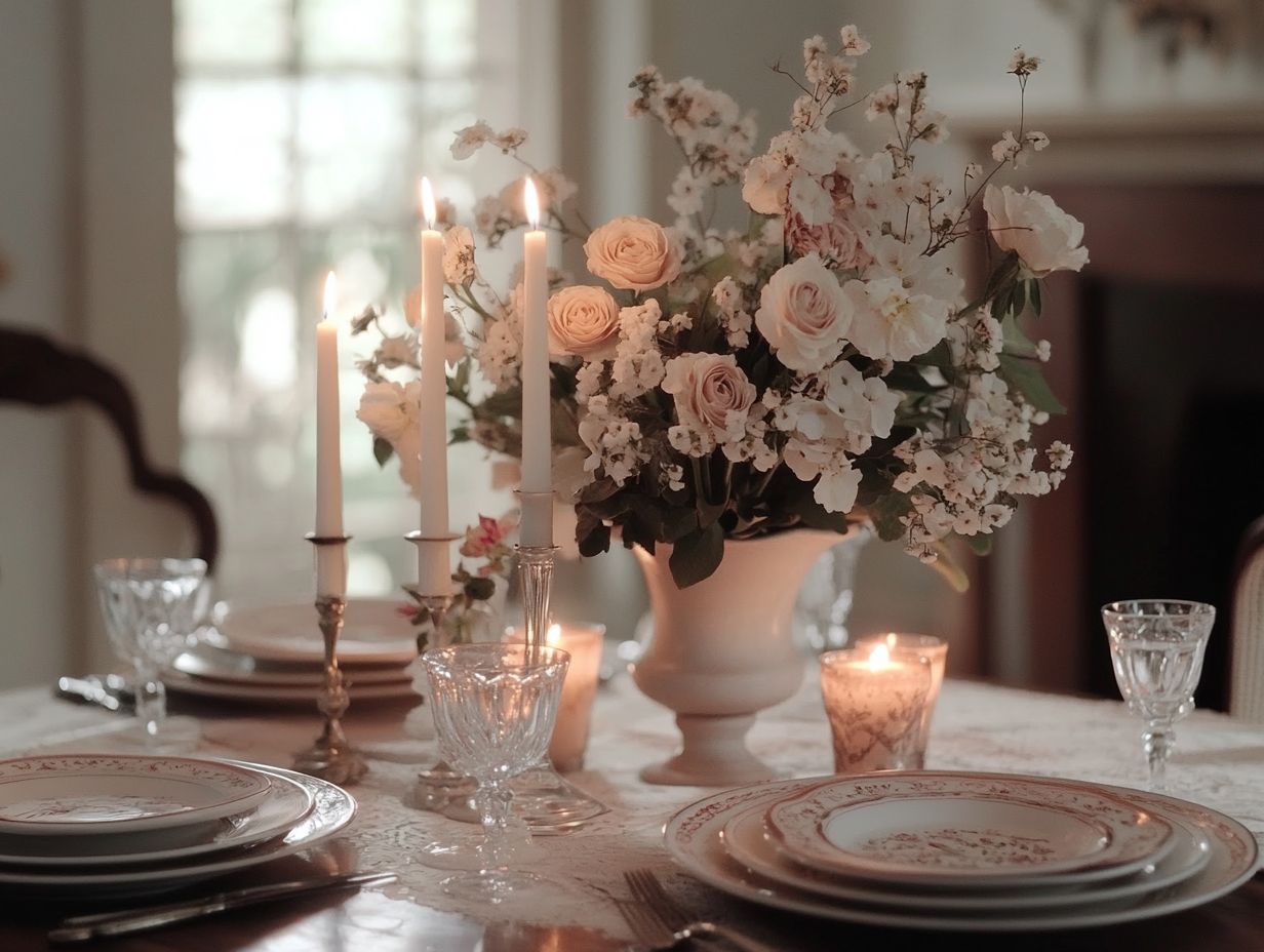 Transform your vintage candle holders with personal touches for a romantic atmosphere.