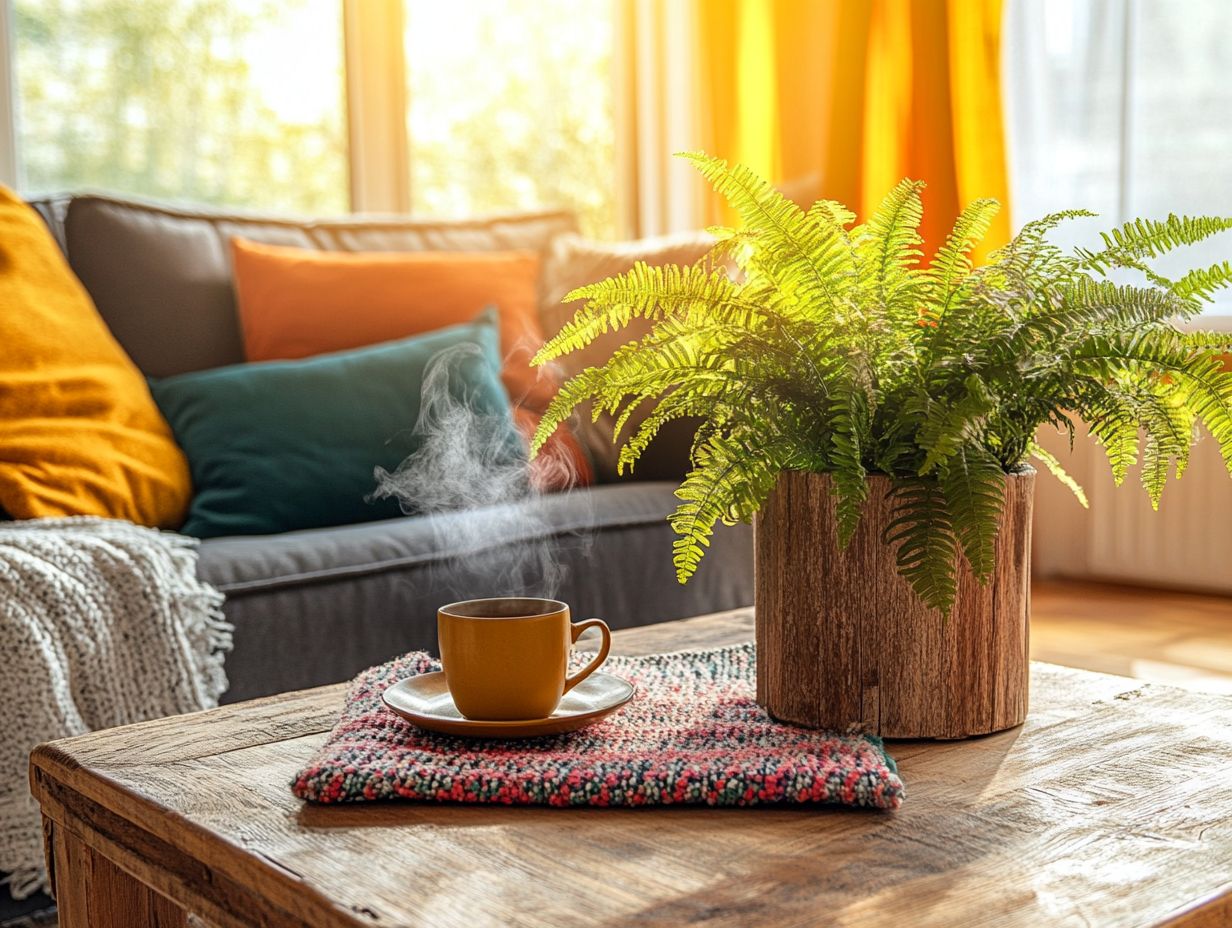 Vintage planters styled in a modern living space