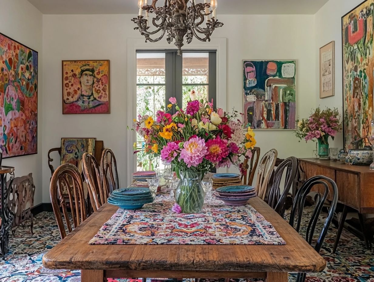 What is vintage decor and how can it be used in eclectic dining rooms?