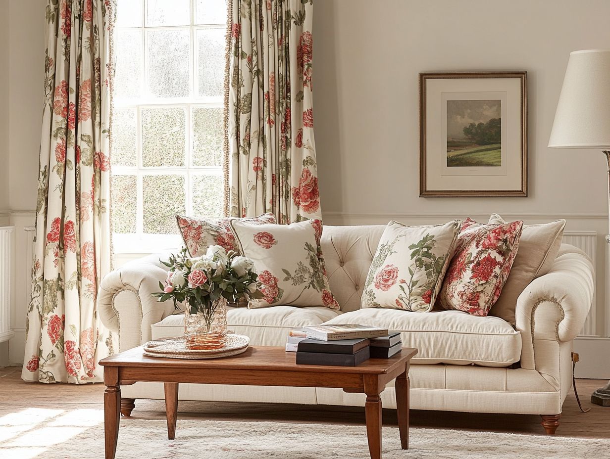 Incorporating vintage floral patterns in modern decor