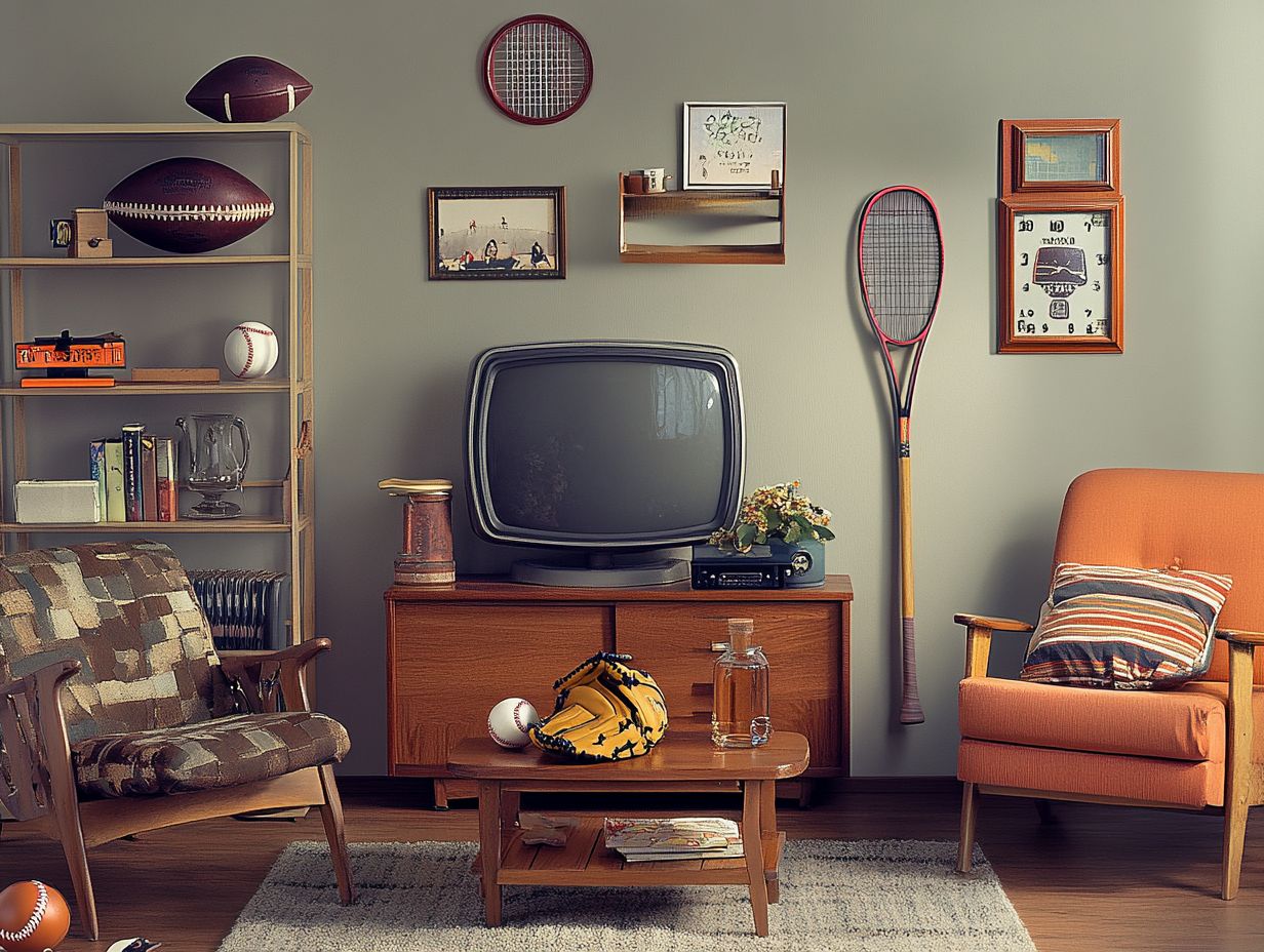 Creative ways to incorporate vintage sports equipment into your home decor.