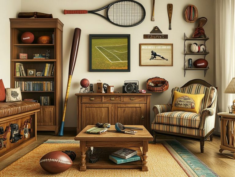 How to Use Vintage Sports Equipment in Your Decor