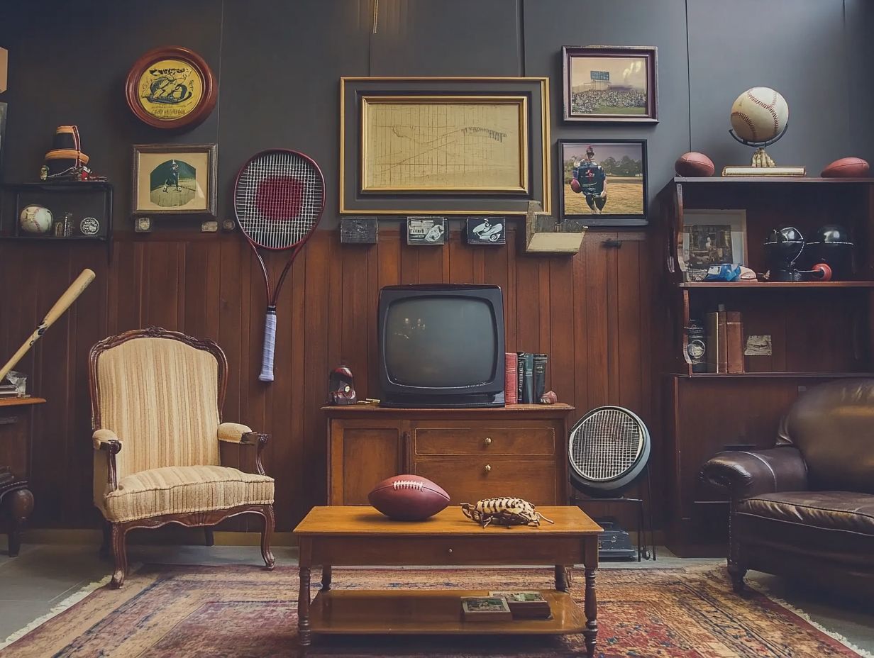 Vintage sports equipment for home decor inspiration