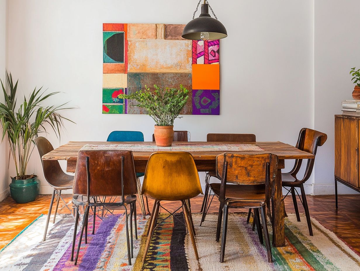 What are some key features to look for in the best vintage chairs for an eclectic dining room?