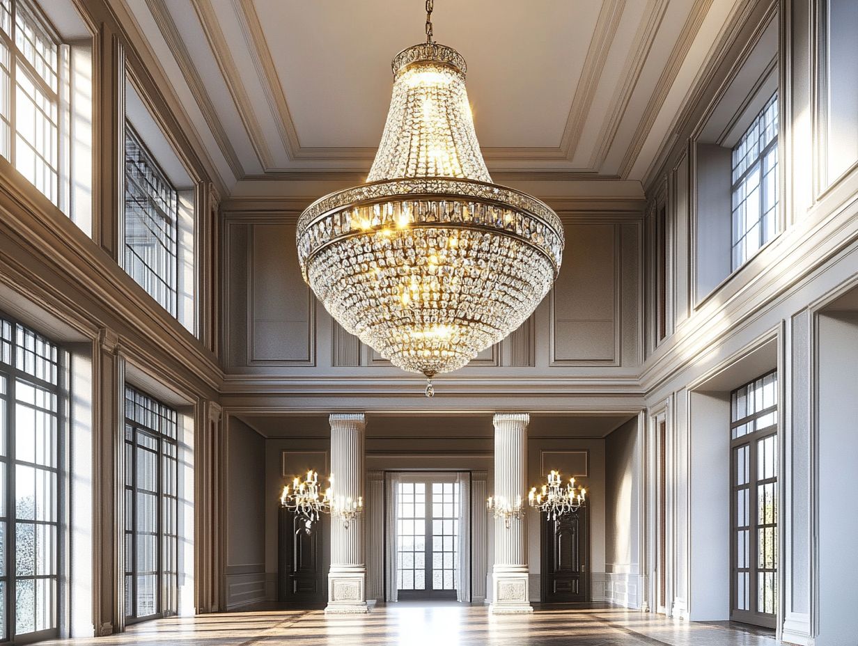 An array of vintage chandeliers showcasing elegance and design.