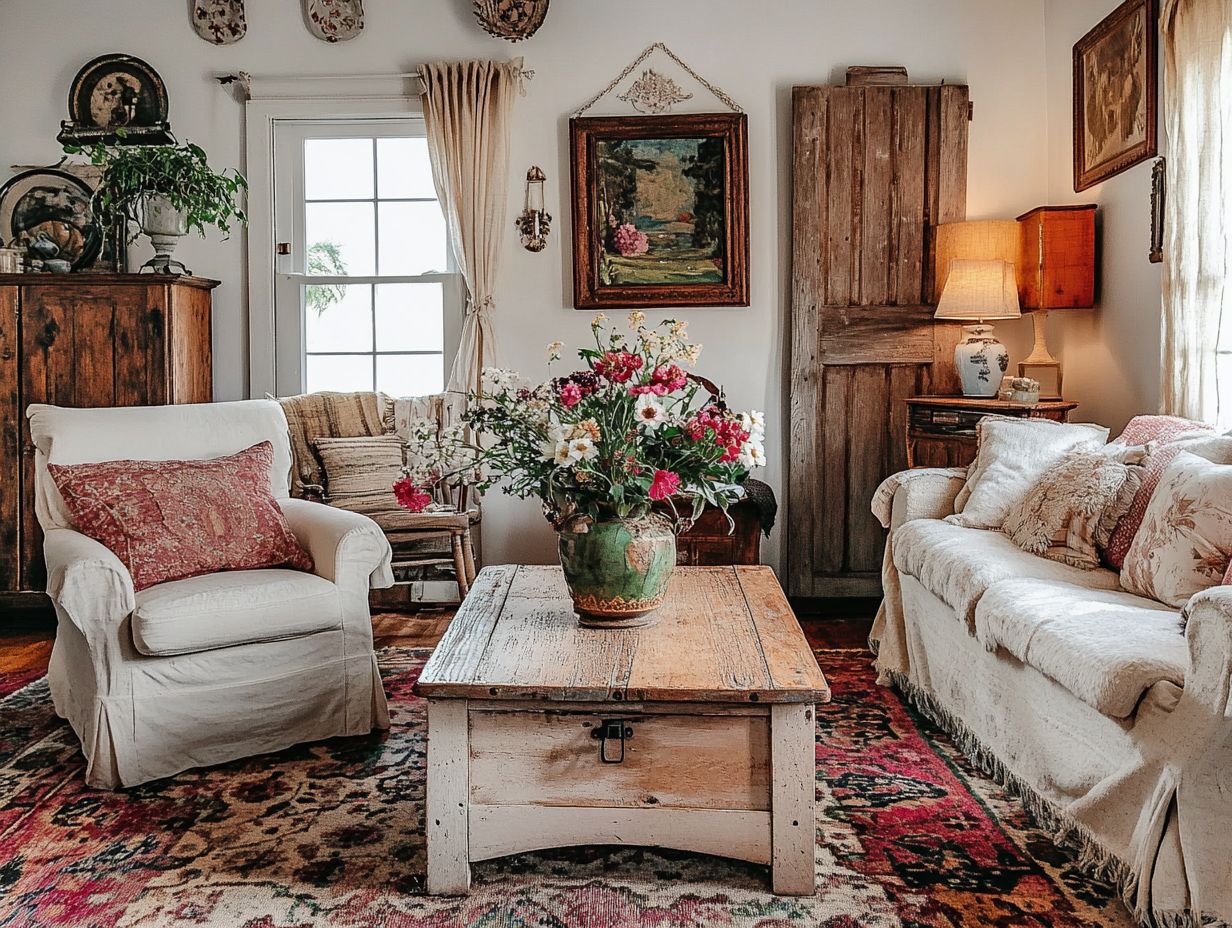 A beautifully styled living room featuring warm color schemes