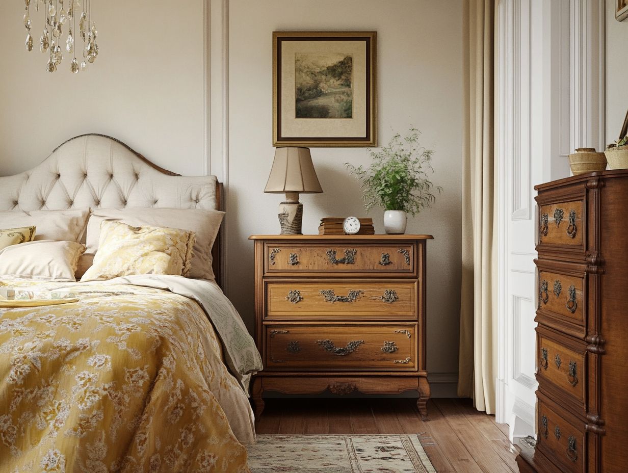 Image showcasing features of vintage dressers.