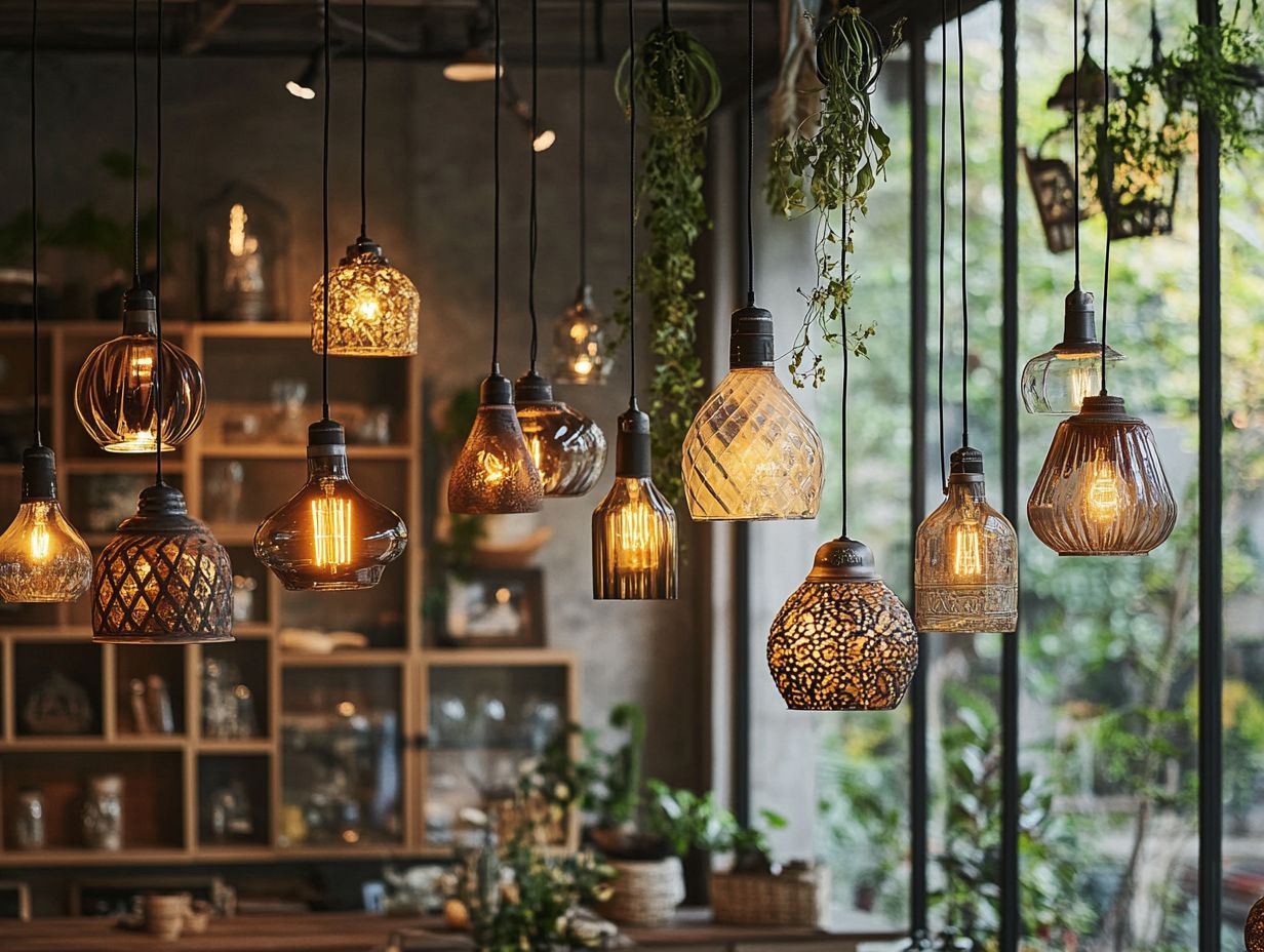 Vintage pendant lights enhancing home decor